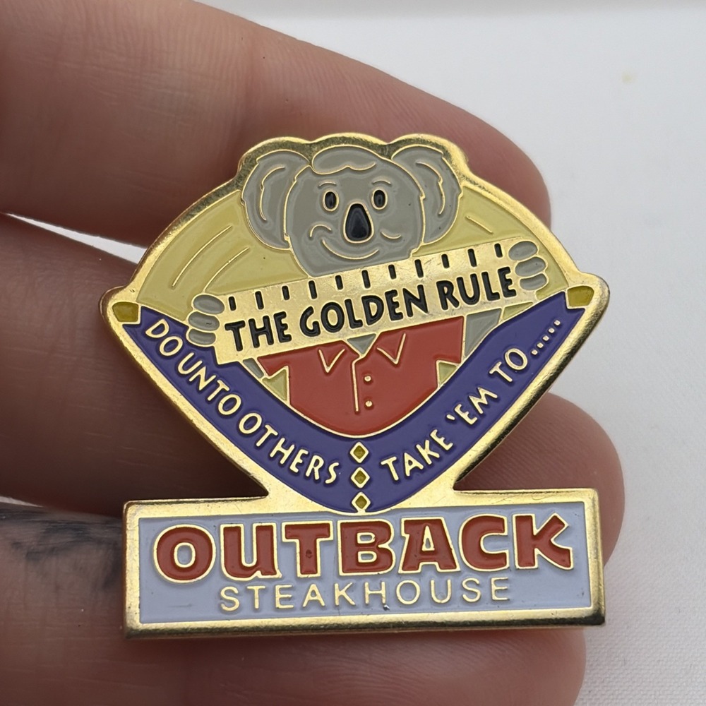 Outback Steakhouse The Golden Rule Do Unto Others Koala Lapel Hat Pin